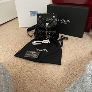 Chanel Black MINI Quilted Leather Backpack